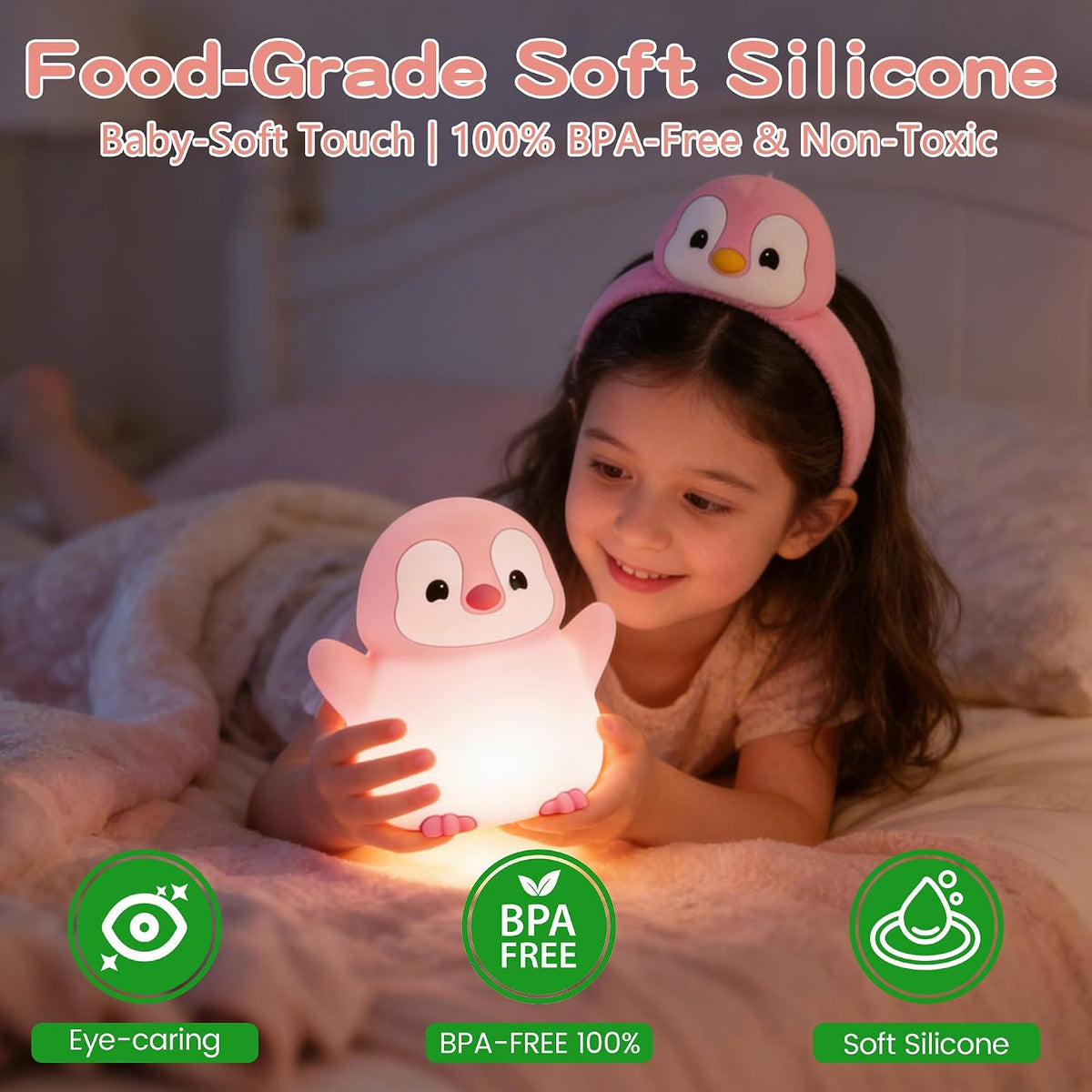 FAMIDUO Panda Night Light with White Noise, Sound Machine for Baby Toddler
