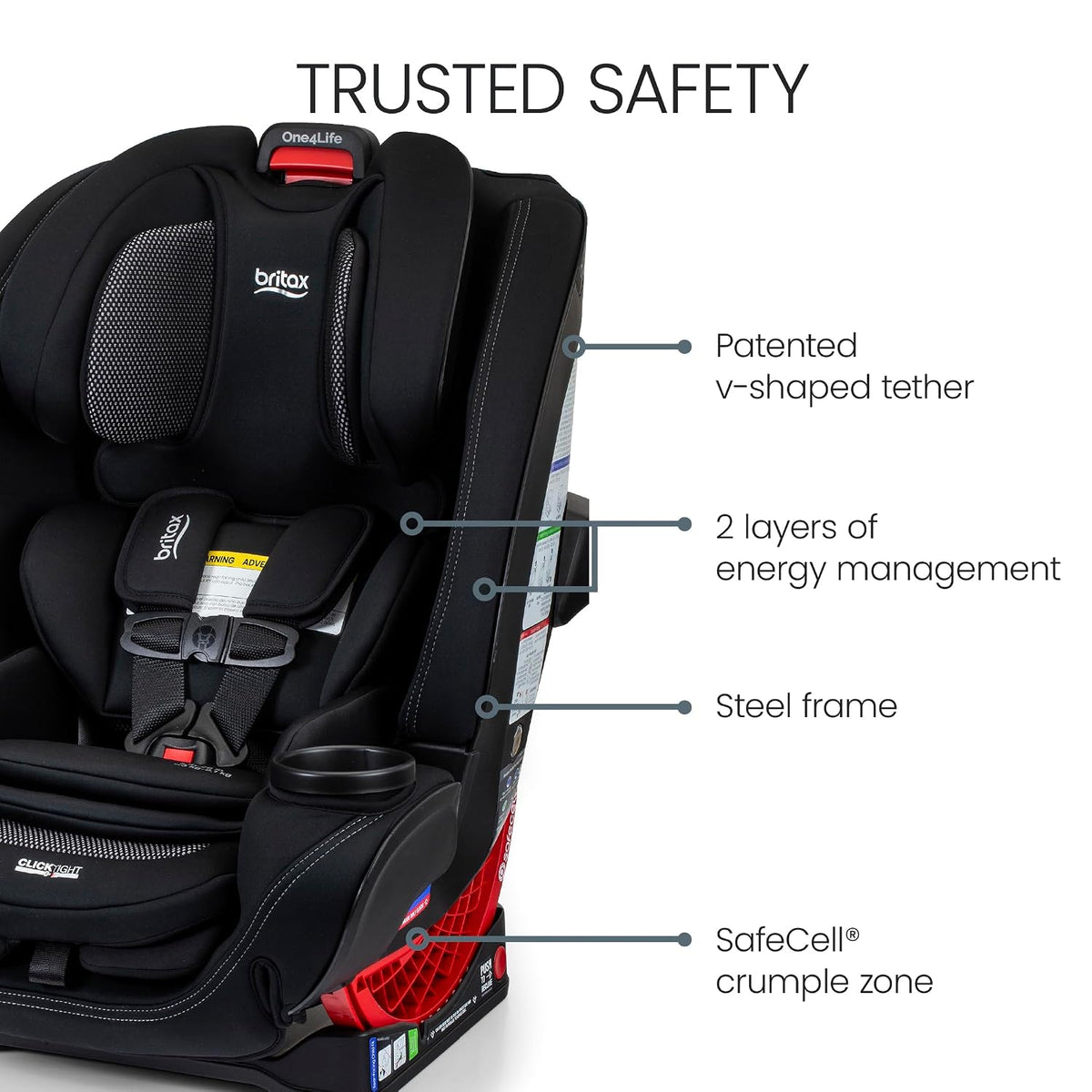 One4Life All in One Car Seat, Up to 10 Years of Use — Teak