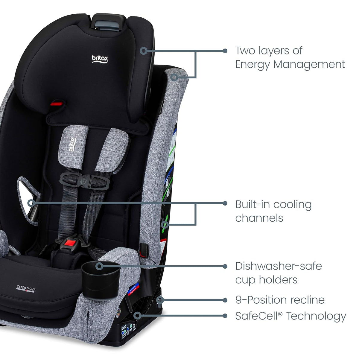 One4Life All in One Car Seat, Up to 10 Years of Use — Teak