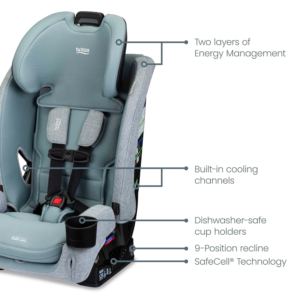 One4Life All in One Car Seat, Up to 10 Years of Use — Teak