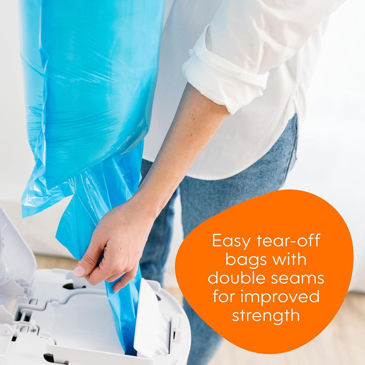Easy Roll Refill | 30 Bags Per Refill | Holds Up to 1410 Newborn Diapers | Odor Control | Diaper Pail Refill Bags | Fits Signature & Platinum Pails