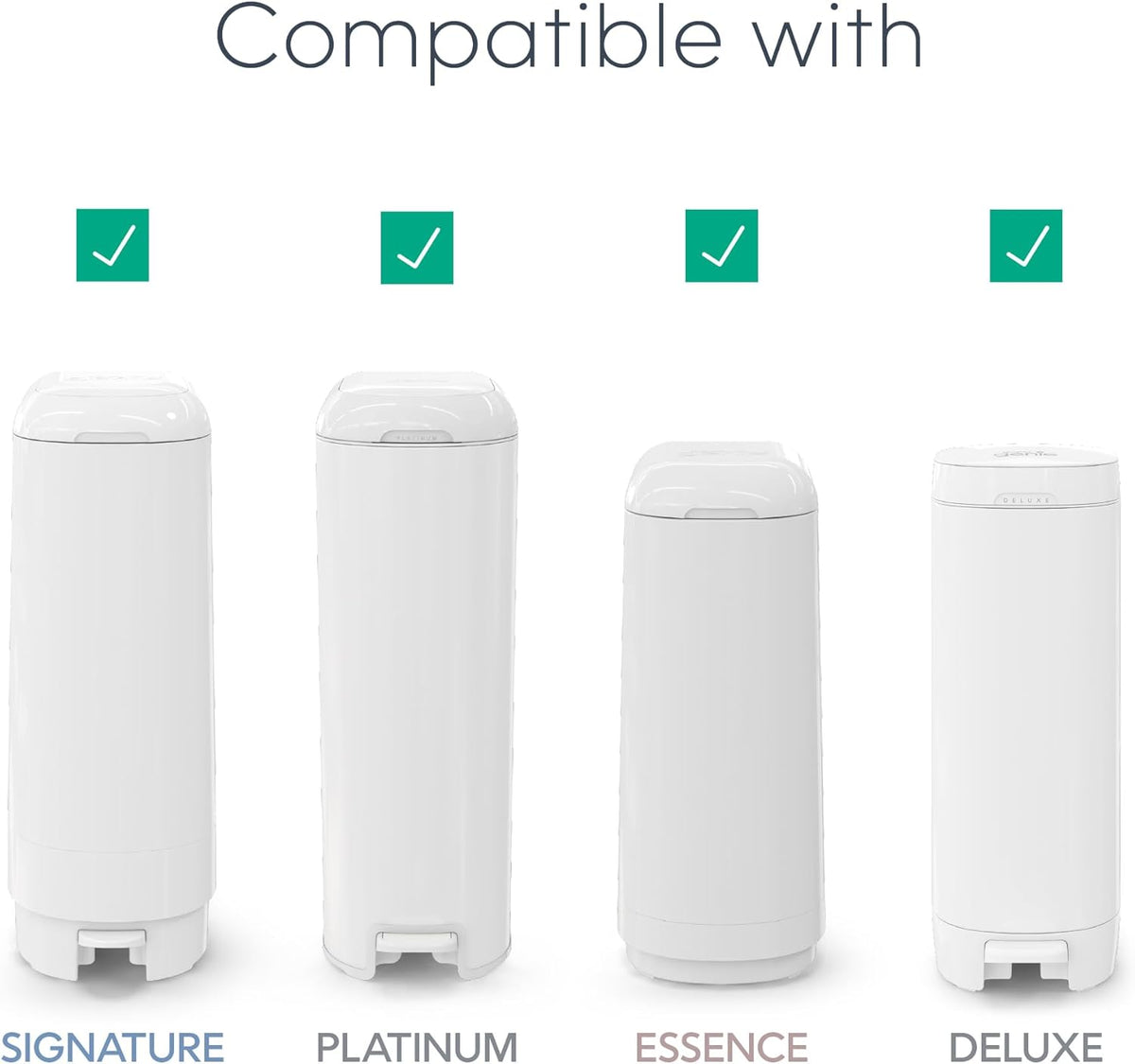 Easy Roll Refill | 30 Bags Per Refill | Holds Up to 1410 Newborn Diapers | Odor Control | Diaper Pail Refill Bags | Fits Signature & Platinum Pails