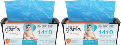 Easy Roll Refill | 30 Bags Per Refill | Holds Up to 1410 Newborn Diapers | Odor Control | Diaper Pail Refill Bags | Fits Signature & Platinum Pails