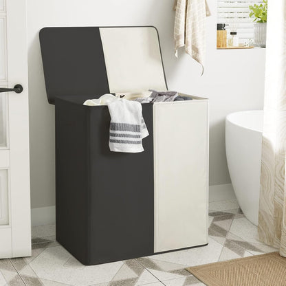 Double Laundry Hamper with Lid, 154L Large Laundry Basket Organizer