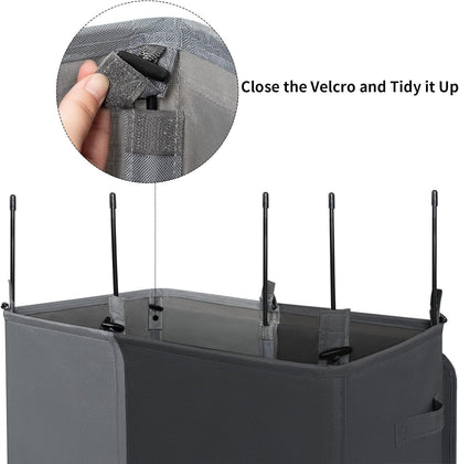 Double Laundry Hamper with Lid, 154L Large Laundry Basket Organizer