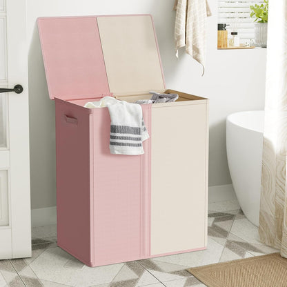 Double Laundry Hamper with Lid, 154L Large Laundry Basket Organizer