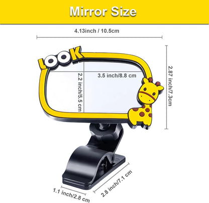 Universal Car Interior Rearview Baby Mirror Wide Angle Convex Mirror Clip-on mirrors for Viewing Rear Passengers