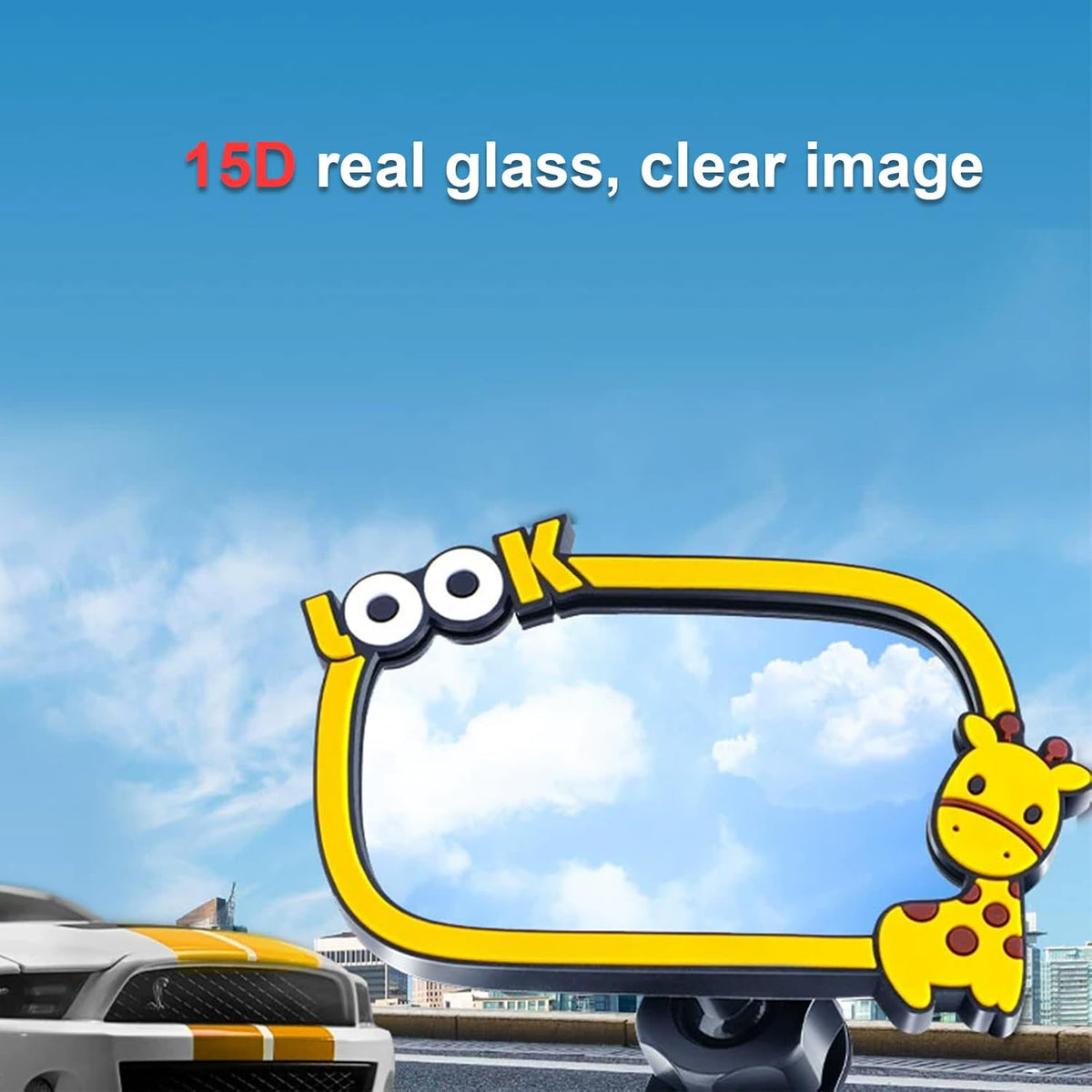 Universal Car Interior Rearview Baby Mirror Wide Angle Convex Mirror Clip-on mirrors for Viewing Rear Passengers