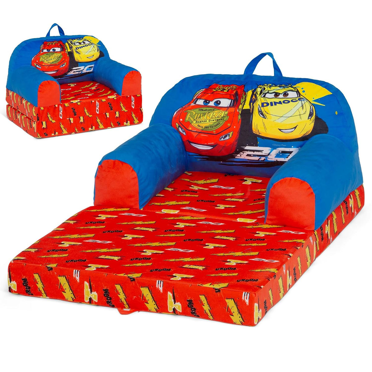 Cars Cozee Buddy Flip-Out Kids Chair, Blue