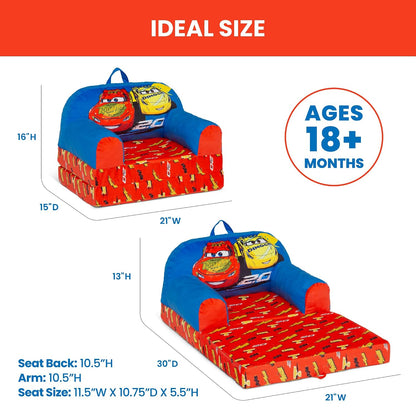 Cars Cozee Buddy Flip-Out Kids Chair, Blue