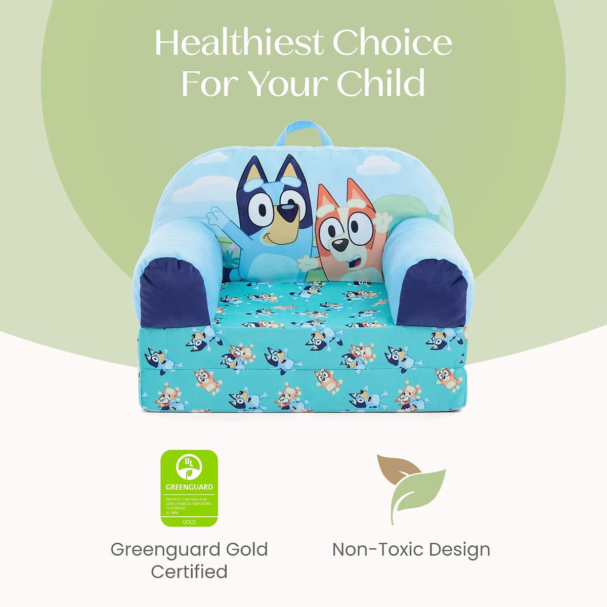 Cars Cozee Buddy Flip-Out Kids Chair, Blue