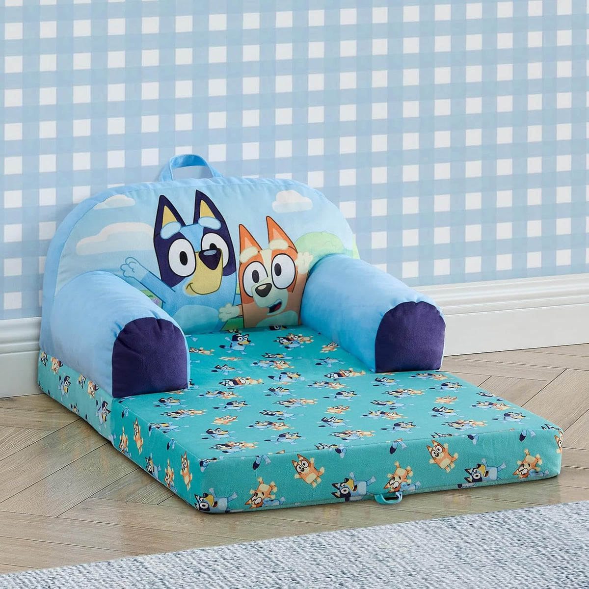 Cars Cozee Buddy Flip-Out Kids Chair, Blue