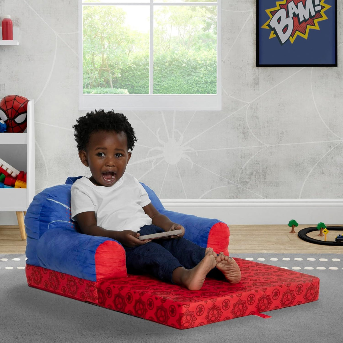 Cars Cozee Buddy Flip-Out Kids Chair, Blue