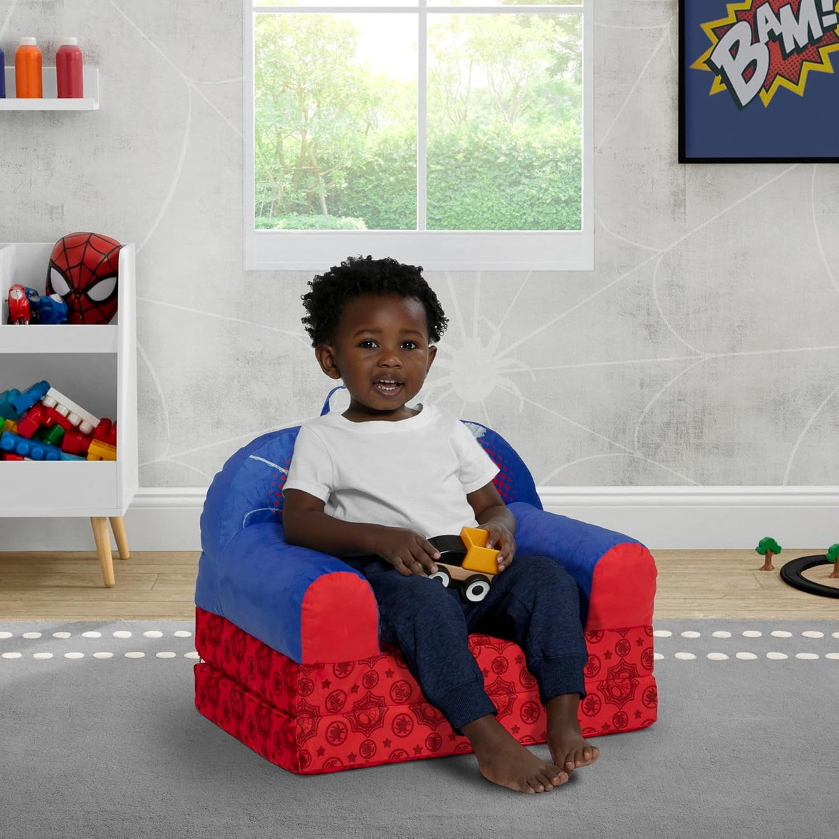 Cars Cozee Buddy Flip-Out Kids Chair, Blue