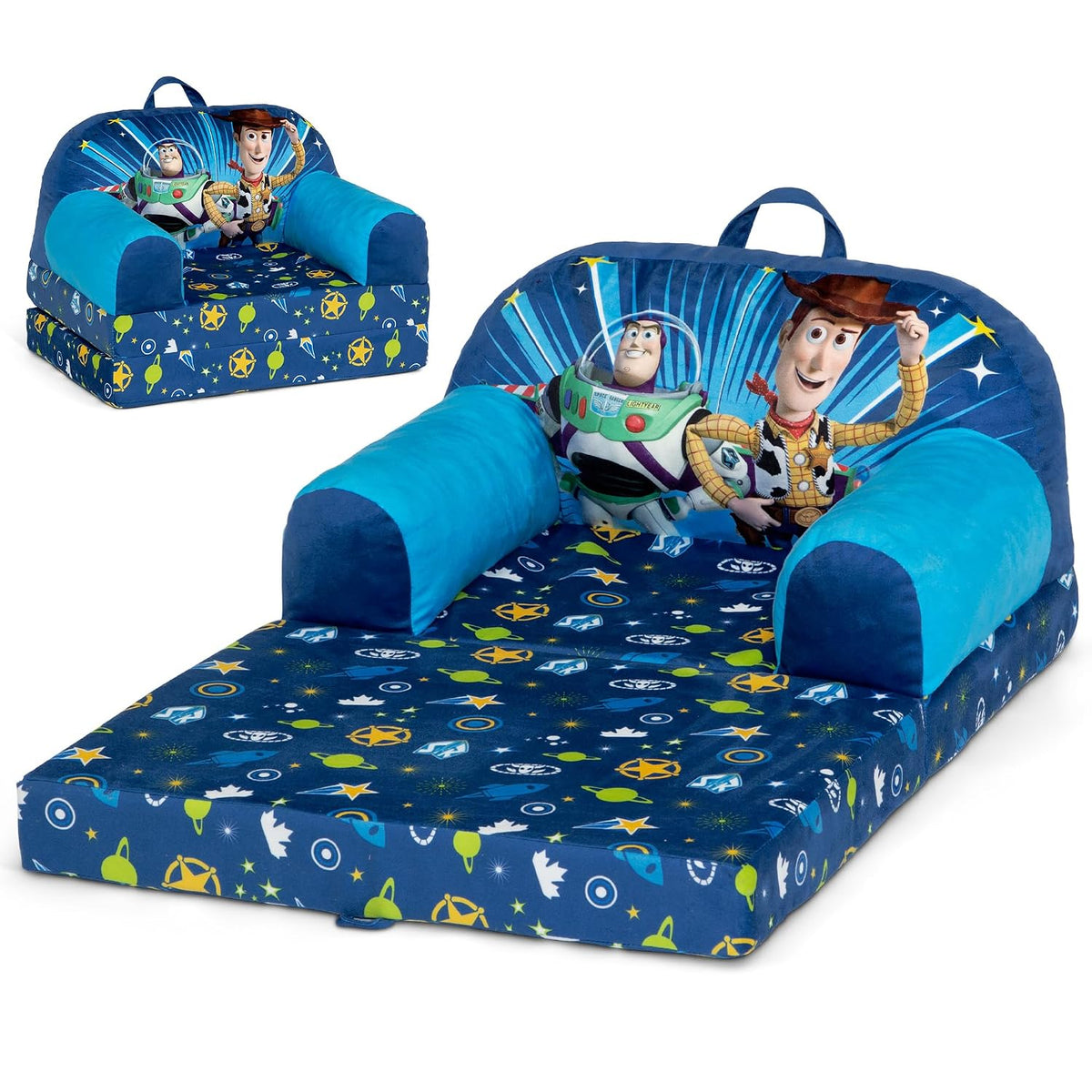 Cars Cozee Buddy Flip-Out Kids Chair, Blue