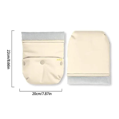2 Pair Strollers Accessories Pram Hand Muff Pushchair Warmer Gloves Splashproof Windproof Mittens Handmuffs(for Beige)