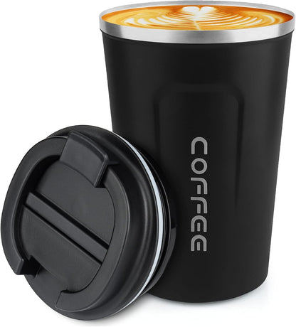 CS COSDDI 12 oz Coffee mug - Stainless Steel Coffee Cup with Leakproof Lid | Stainless Steel Double-wall insulation, 6-Hour Heat Retention, 360°Leak proof, BPA-free, Reusable And To Go Coffee Mug