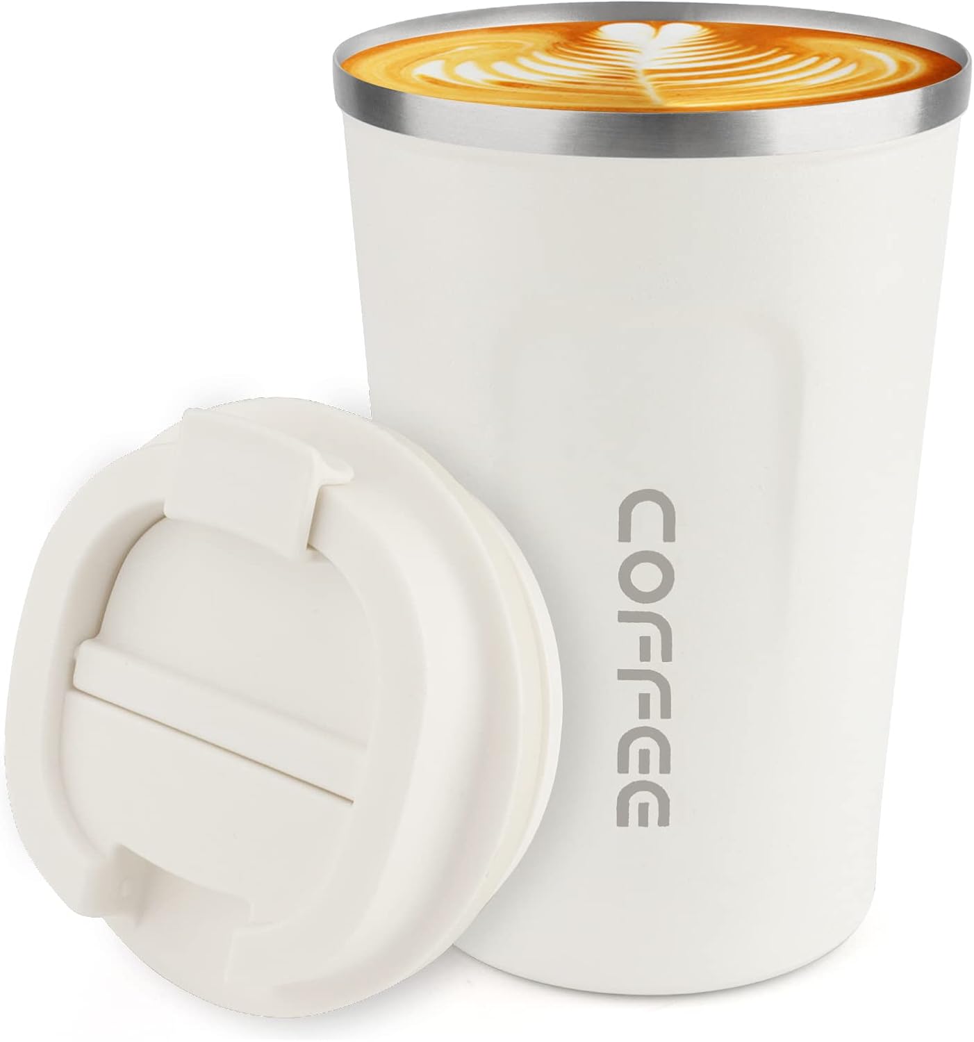 CS COSDDI 12 oz Coffee mug - Stainless Steel Coffee Cup with Leakproof Lid | Stainless Steel Double-wall insulation, 6-Hour Heat Retention, 360°Leak proof, BPA-free, Reusable And To Go Coffee Mug
