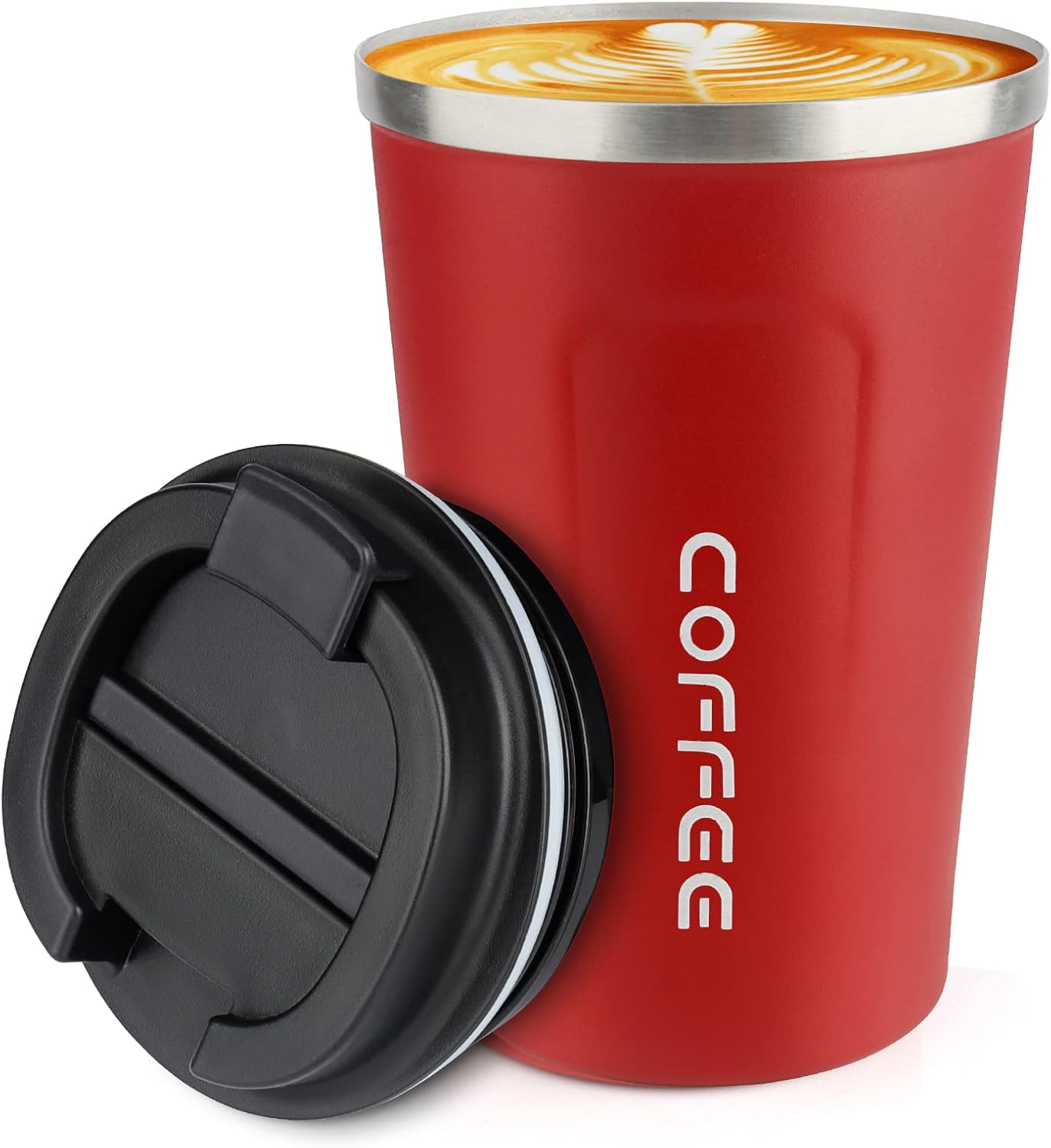 CS COSDDI 12 oz Coffee mug - Stainless Steel Coffee Cup with Leakproof Lid | Stainless Steel Double-wall insulation, 6-Hour Heat Retention, 360°Leak proof, BPA-free, Reusable And To Go Coffee Mug