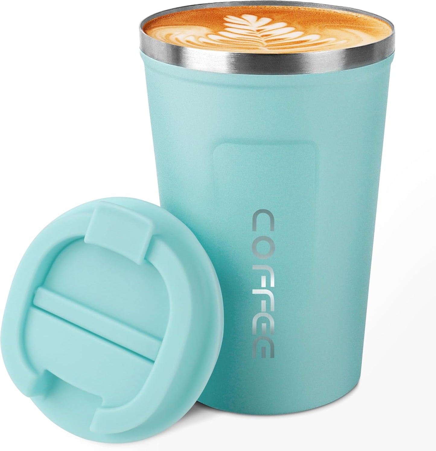 CS COSDDI 12 oz Coffee mug - Stainless Steel Coffee Cup with Leakproof Lid | Stainless Steel Double-wall insulation, 6-Hour Heat Retention, 360°Leak proof, BPA-free, Reusable And To Go Coffee Mug