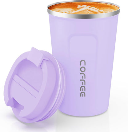 CS COSDDI 12 oz Coffee mug - Stainless Steel Coffee Cup with Leakproof Lid | Stainless Steel Double-wall insulation, 6-Hour Heat Retention, 360°Leak proof, BPA-free, Reusable And To Go Coffee Mug