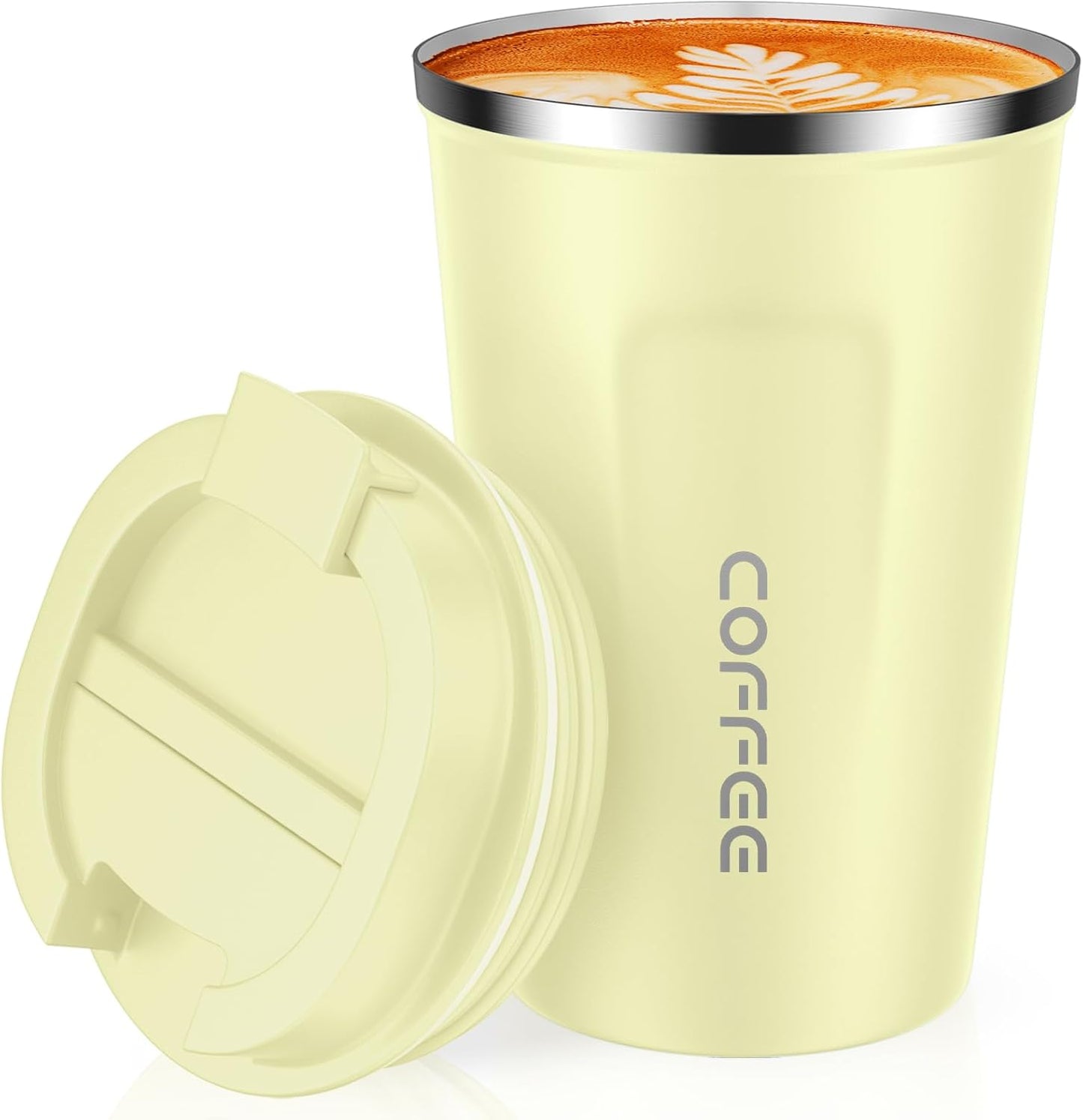 CS COSDDI 12 oz Coffee mug - Stainless Steel Coffee Cup with Leakproof Lid | Stainless Steel Double-wall insulation, 6-Hour Heat Retention, 360°Leak proof, BPA-free, Reusable And To Go Coffee Mug