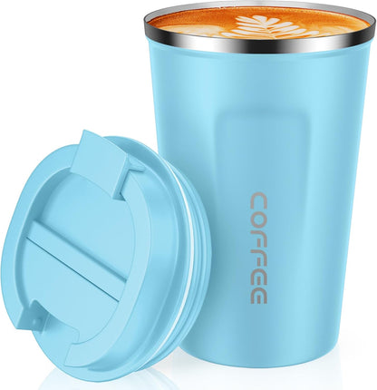 CS COSDDI 12 oz Coffee mug - Stainless Steel Coffee Cup with Leakproof Lid | Stainless Steel Double-wall insulation, 6-Hour Heat Retention, 360°Leak proof, BPA-free, Reusable And To Go Coffee Mug