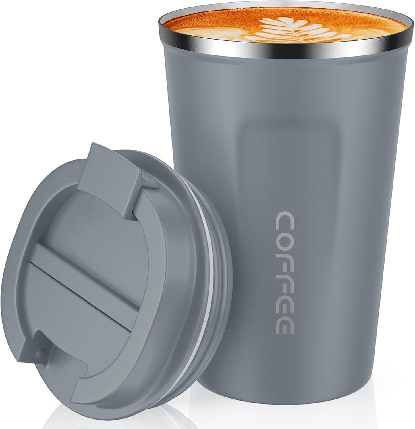 CS COSDDI 12 oz Coffee mug - Stainless Steel Coffee Cup with Leakproof Lid | Stainless Steel Double-wall insulation, 6-Hour Heat Retention, 360°Leak proof, BPA-free, Reusable And To Go Coffee Mug