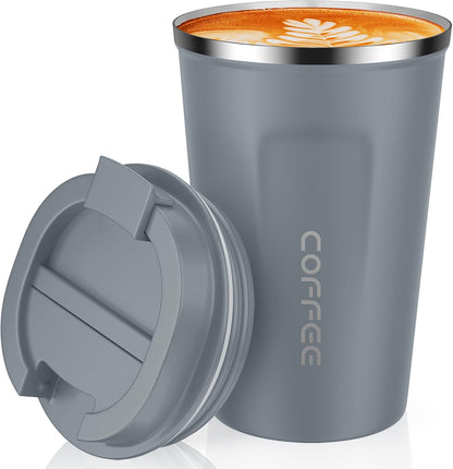 CS COSDDI 12 oz Coffee mug - Stainless Steel Coffee Cup with Leakproof Lid | Stainless Steel Double-wall insulation, 6-Hour Heat Retention, 360°Leak proof, BPA-free, Reusable And To Go Coffee Mug