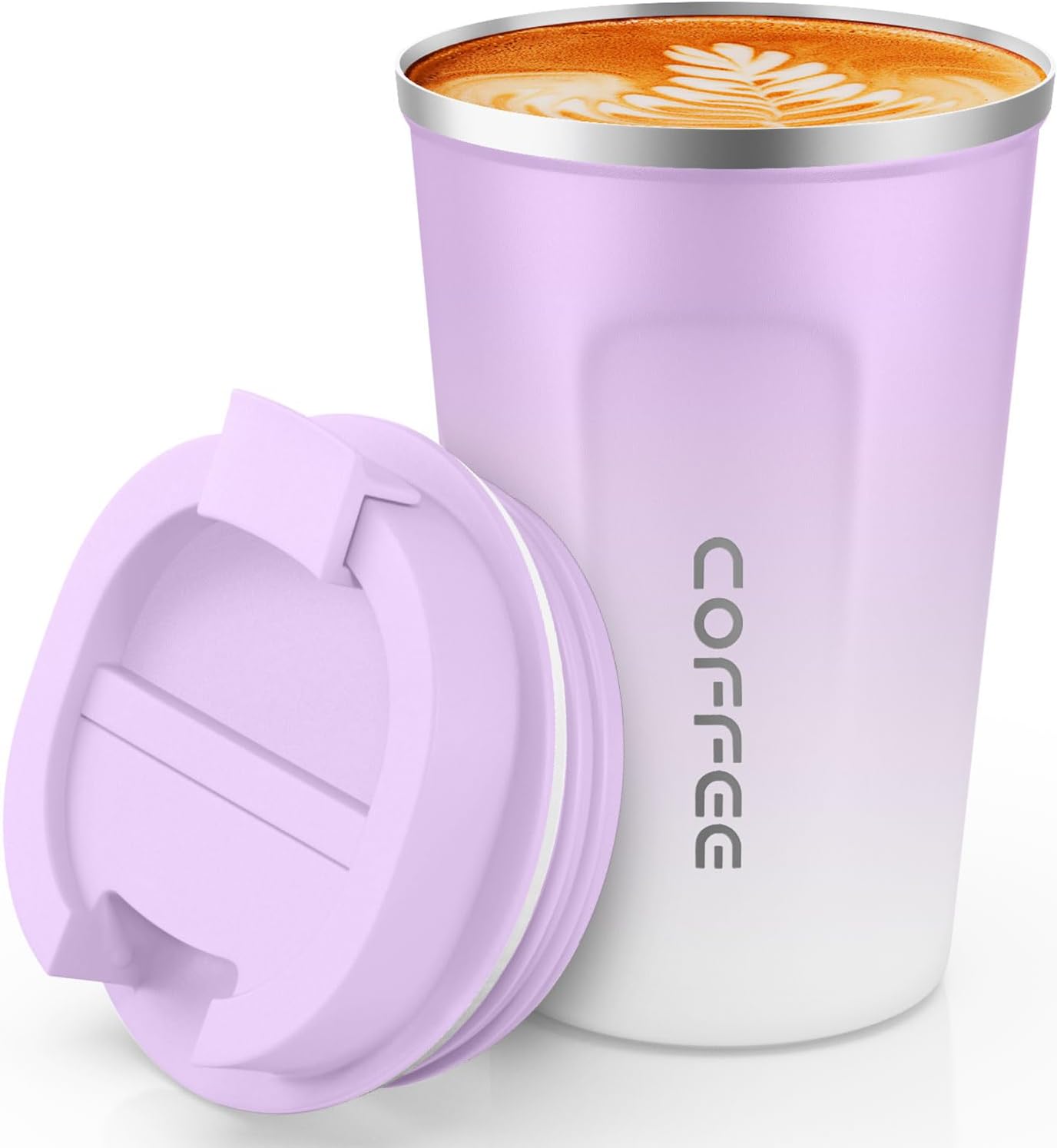 CS COSDDI 12 oz Coffee mug - Stainless Steel Coffee Cup with Leakproof Lid | Stainless Steel Double-wall insulation, 6-Hour Heat Retention, 360°Leak proof, BPA-free, Reusable And To Go Coffee Mug
