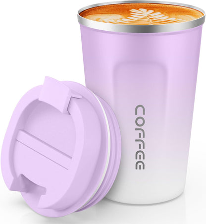 CS COSDDI 12 oz Coffee mug - Stainless Steel Coffee Cup with Leakproof Lid | Stainless Steel Double-wall insulation, 6-Hour Heat Retention, 360°Leak proof, BPA-free, Reusable And To Go Coffee Mug