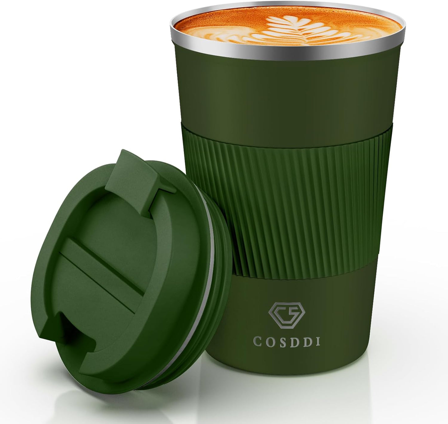 CS COSDDI 12 oz Coffee mug - Stainless Steel Coffee Cup with Leakproof Lid | Stainless Steel Double-wall insulation, 6-Hour Heat Retention, 360°Leak proof, BPA-free, Reusable And To Go Coffee Mug