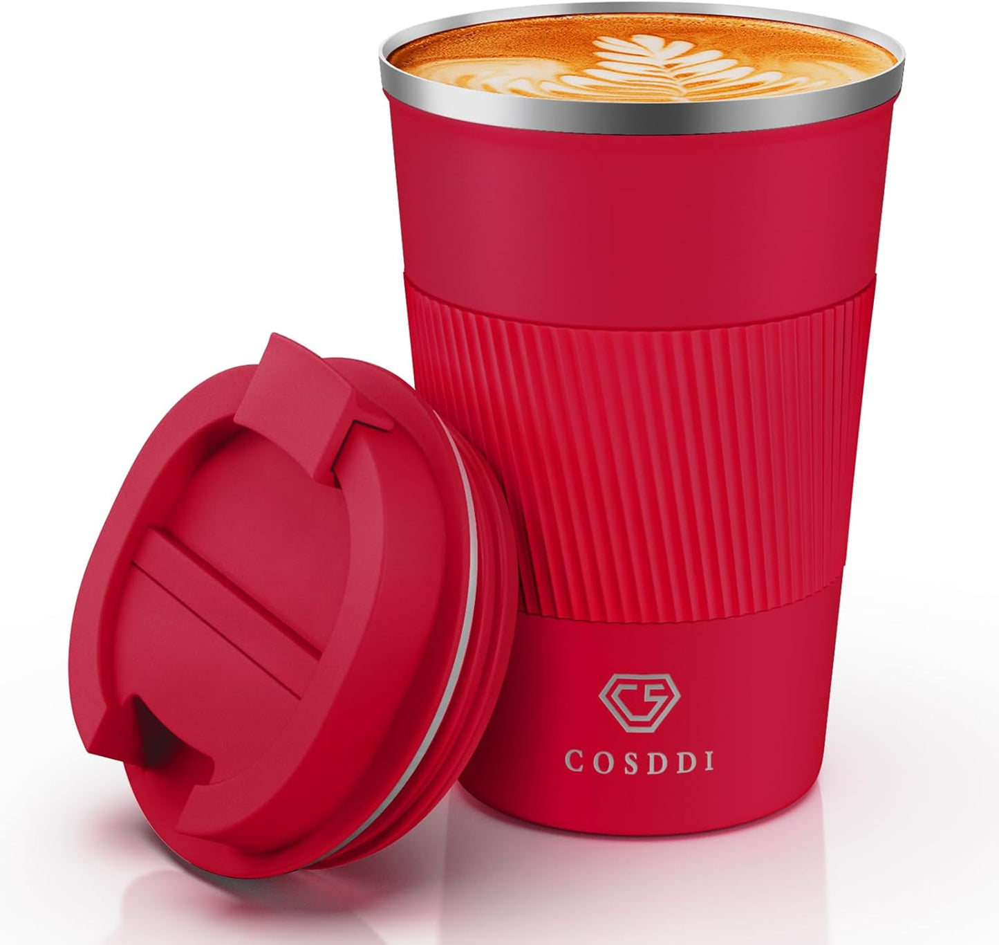 CS COSDDI 12 oz Coffee mug - Stainless Steel Coffee Cup with Leakproof Lid | Stainless Steel Double-wall insulation, 6-Hour Heat Retention, 360°Leak proof, BPA-free, Reusable And To Go Coffee Mug