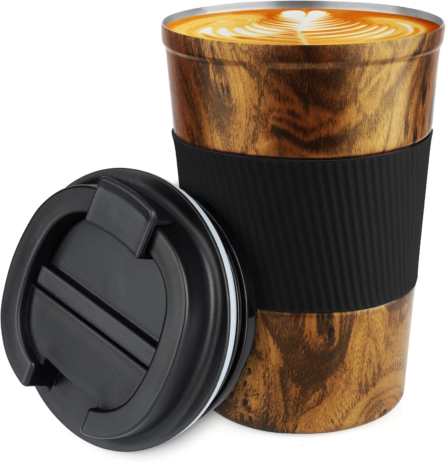 CS COSDDI 12 oz Coffee mug - Stainless Steel Coffee Cup with Leakproof Lid | Stainless Steel Double-wall insulation, 6-Hour Heat Retention, 360°Leak proof, BPA-free, Reusable And To Go Coffee Mug