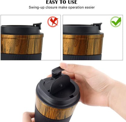 CS COSDDI 12 oz Coffee mug - Stainless Steel Coffee Cup with Leakproof Lid | Stainless Steel Double-wall insulation, 6-Hour Heat Retention, 360°Leak proof, BPA-free, Reusable And To Go Coffee Mug