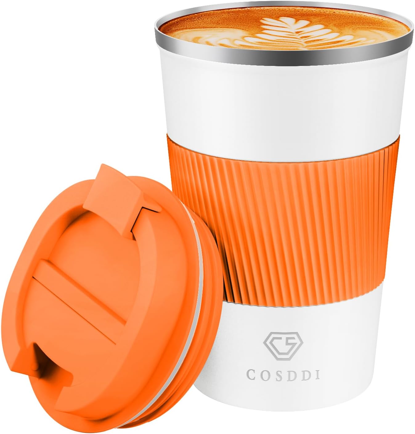 CS COSDDI 12 oz Coffee mug - Stainless Steel Coffee Cup with Leakproof Lid | Stainless Steel Double-wall insulation, 6-Hour Heat Retention, 360°Leak proof, BPA-free, Reusable And To Go Coffee Mug