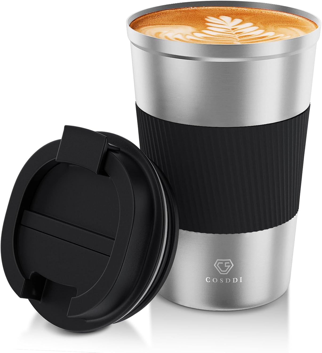 CS COSDDI 12 oz Coffee mug - Stainless Steel Coffee Cup with Leakproof Lid | Stainless Steel Double-wall insulation, 6-Hour Heat Retention, 360°Leak proof, BPA-free, Reusable And To Go Coffee Mug