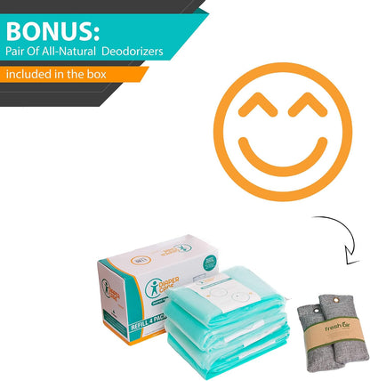 Refill Bags for Dekor Classic Diaper Pail - 4 Pack Odor-Control Liners