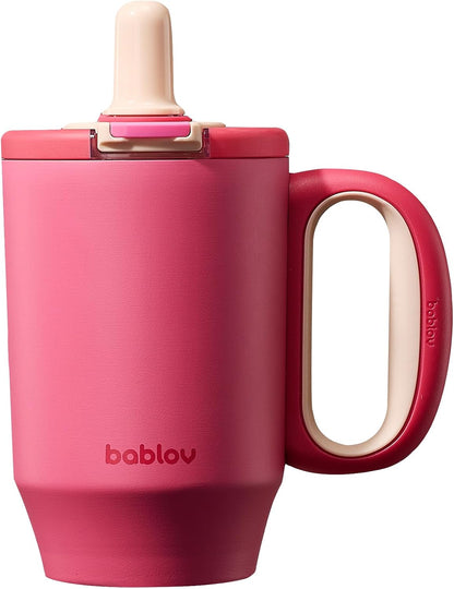 Coffee Tumbler with Straw 23oz Insulated Travel Coffee Mugs | 316L Stainless Steel Insulated Tumbler with Handle for Tea, Cold Hot Beverages at Home Office Camping or on the Go Travel Mug