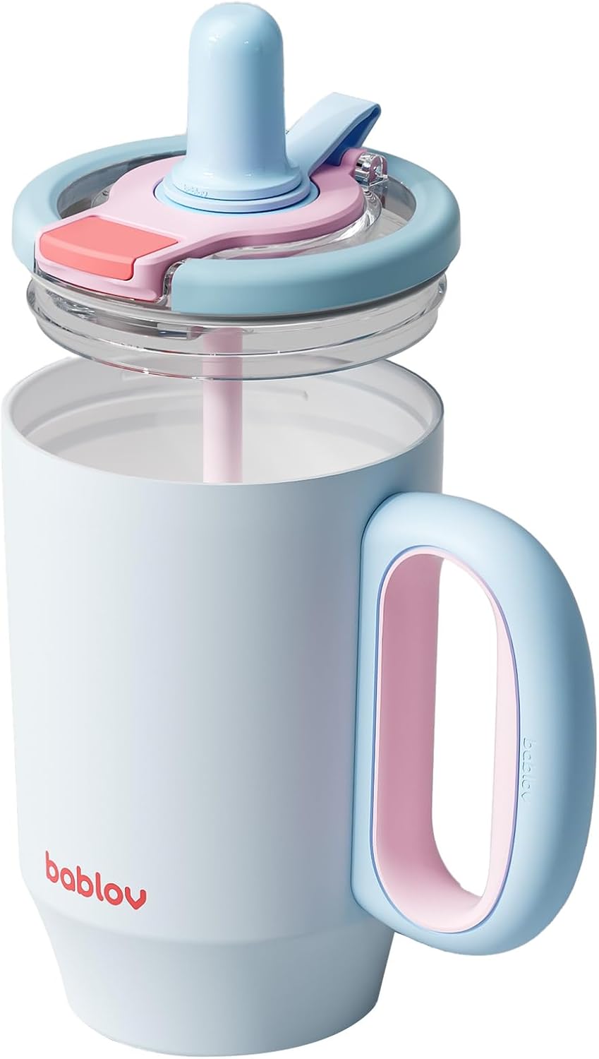 Coffee Tumbler with Straw 23oz Insulated Travel Coffee Mugs | 316L Stainless Steel Insulated Tumbler with Handle for Tea, Cold Hot Beverages at Home Office Camping or on the Go Travel Mug