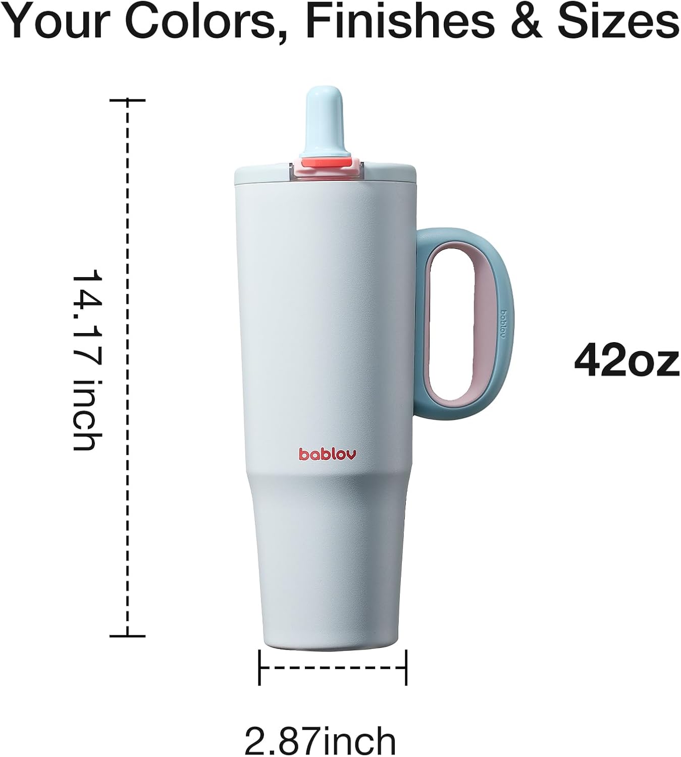 Coffee Tumbler with Straw 23oz Insulated Travel Coffee Mugs | 316L Stainless Steel Insulated Tumbler with Handle for Tea, Cold Hot Beverages at Home Office Camping or on the Go Travel Mug