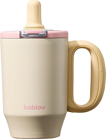 Coffee Tumbler with Straw 23oz Insulated Travel Coffee Mugs | 316L Stainless Steel Insulated Tumbler with Handle for Tea, Cold Hot Beverages at Home Office Camping or on the Go Travel Mug