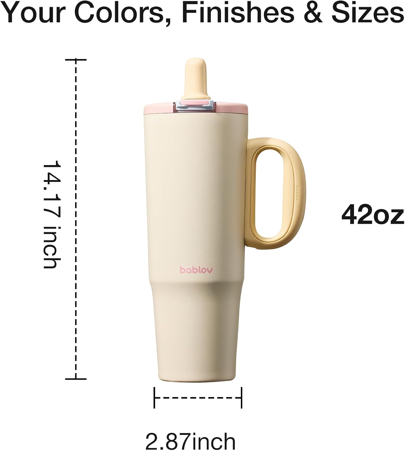 Coffee Tumbler with Straw 23oz Insulated Travel Coffee Mugs | 316L Stainless Steel Insulated Tumbler with Handle for Tea, Cold Hot Beverages at Home Office Camping or on the Go Travel Mug