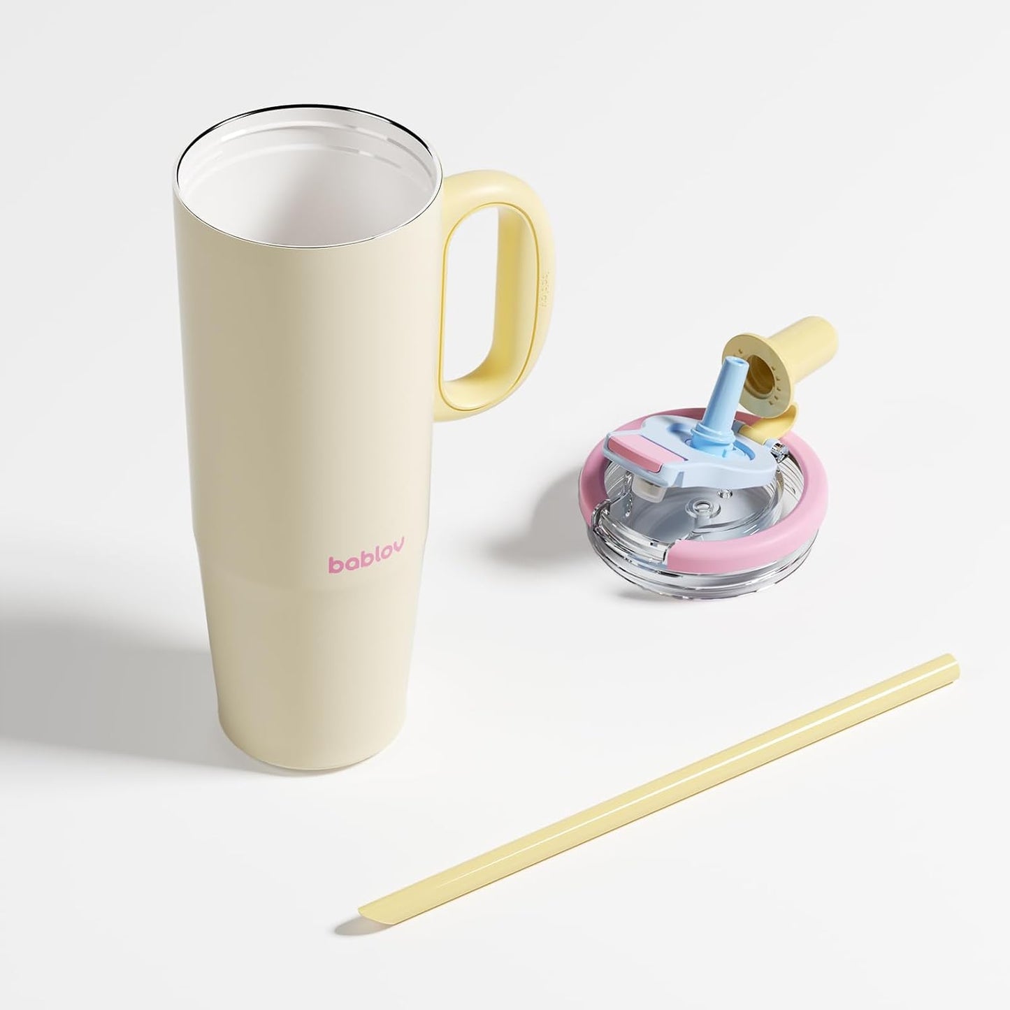 Coffee Tumbler with Straw 23oz Insulated Travel Coffee Mugs | 316L Stainless Steel Insulated Tumbler with Handle for Tea, Cold Hot Beverages at Home Office Camping or on the Go Travel Mug