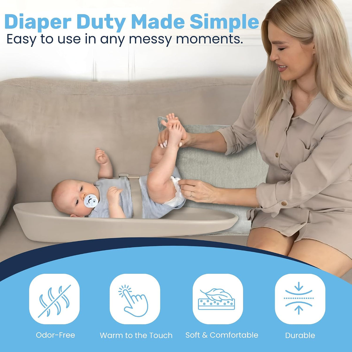 Portable Baby Changing Pad - Waterproof Diaper Change Mat