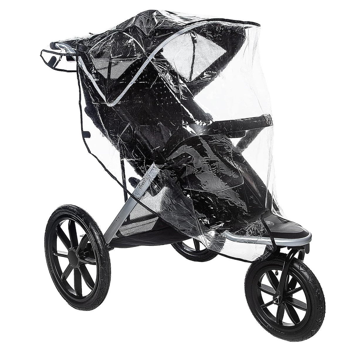 Jogging Stroller Weather Shield, Baby Rain Cover, Universal Size to fit most Jogging Strollers, Waterproof, Windproof, Ventilation,Protection, Pram,Vinyl, Clear, Plastic