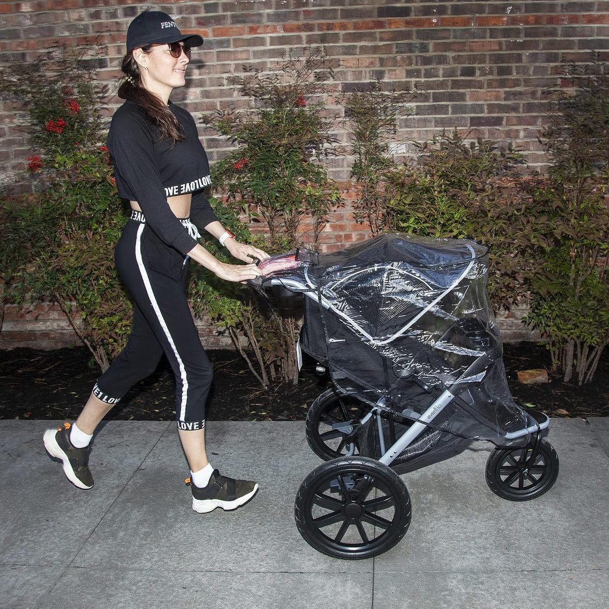 Jogging Stroller Weather Shield, Baby Rain Cover, Universal Size to fit most Jogging Strollers, Waterproof, Windproof, Ventilation,Protection, Pram,Vinyl, Clear, Plastic
