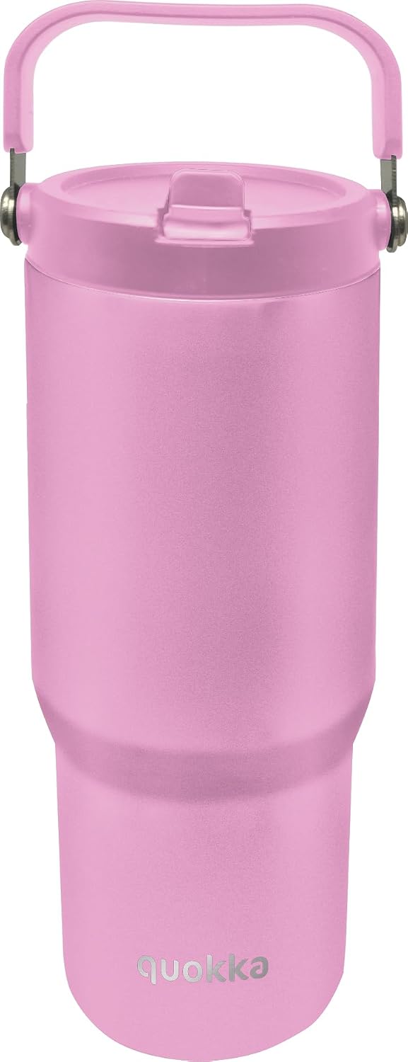 Quokka Cup Core Blossom Pink 850 ml - Ergonomic Handle - Comfortable Integrated Spout - Double Wall Stainless Steel - Thermal Reusable