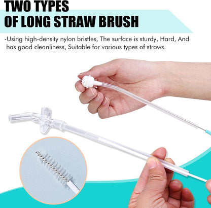 Baby Bottle Cleaning Brush 6-Piece Set Detachable Sponge Bottle Brush, Nylon Milk Bottle Brush, 2PCS Nipple Brush, 2PCS Straw Brush (Green)