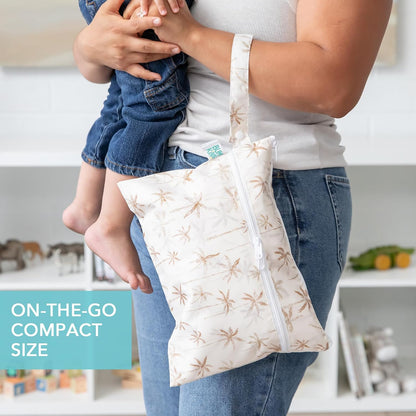 Roamio Waterproof Wet Bag for Baby, Travel, Swim Suit, Cloth Diapers, Pump Parts, Pool, Beach, Gym Clothes, Toiletry, Hook to Stroller, Daycare, Zip Reusable Wetdry Packing Pouch, Multi Check - Colors B